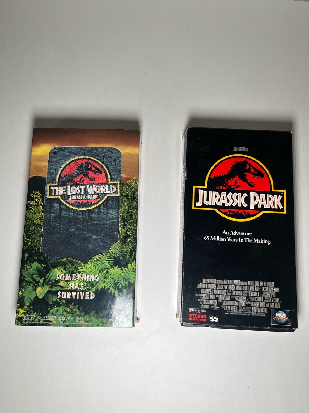 Jurassic Park & The Lost World VHS Movie Set - Black and Green Covers